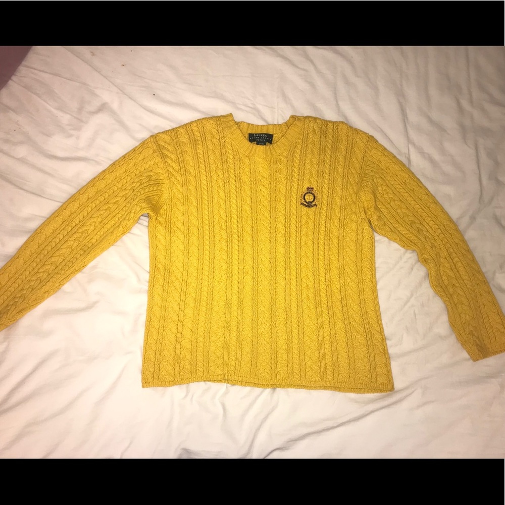 RALPH LAUREN YELLOW SWEATER
